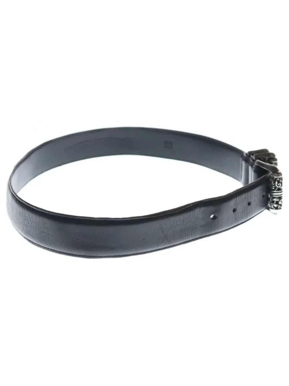 Chrome Hearts Celtic Roller Buckle Leather Belt Silver